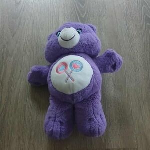 Care Bears Purple Stuffed Animal with Embroidered Design